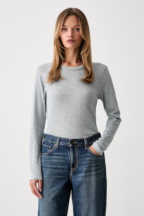 Marc O'Polo longsleeve sportowy damski bawełniany niebieski 5000014799