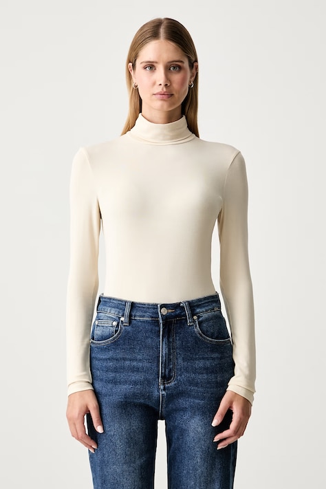 Marc O'Polo longsleeve damski z modalem beżowy 5000012921