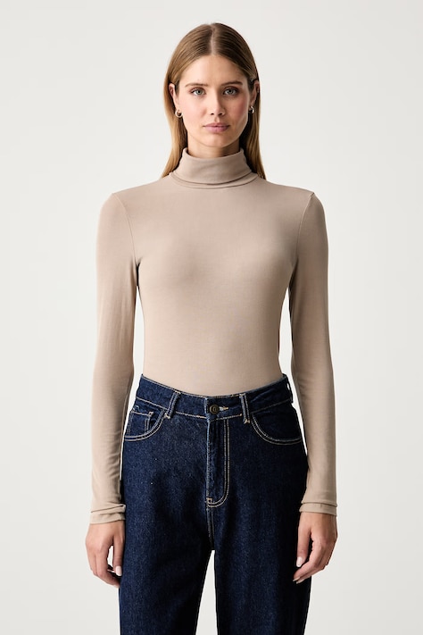 Marc O'Polo longsleeve damski z modalem beżowy 5000012921