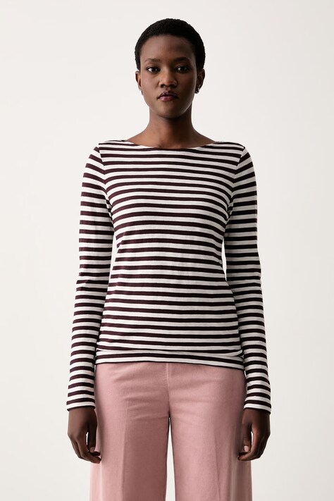 Marc O'Polo longsleeve damski bawełniany brązowy 5000012509