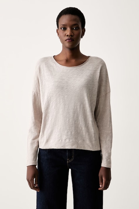 Marc O'Polo longsleeve damski bawełniany beżowy 5000012508