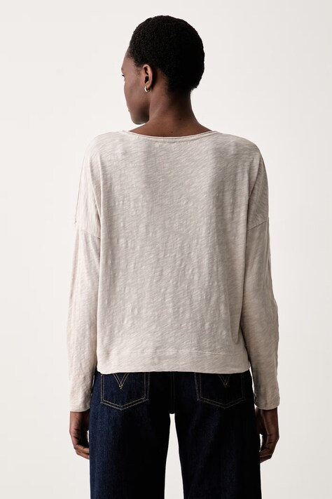 Marc O'Polo longsleeve damski bawełniany beżowy 5000012508
