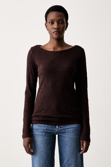Marc O'Polo longsleeve damski bawełniany brązowy 5000012507