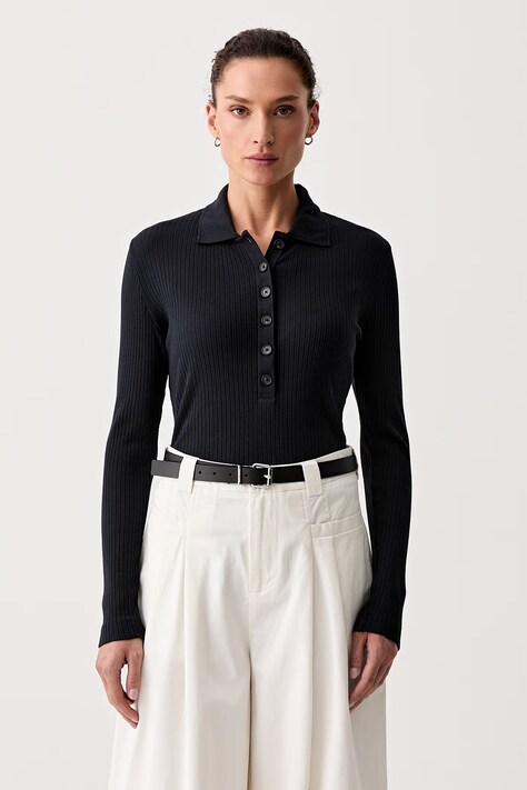 Marc O'Polo longsleeve damski z bawełną granatowy 5000012420