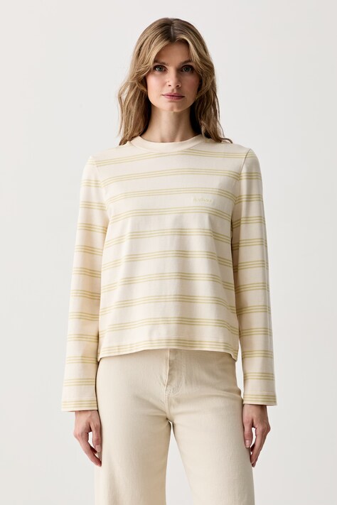 Barbour longsleeve damski bawełniany Dartmoor beżowy LML0932