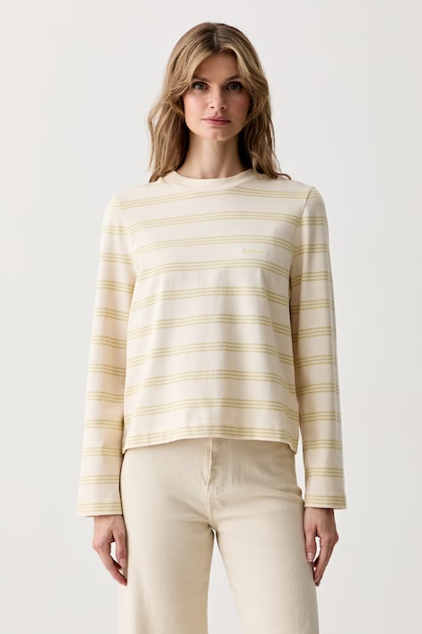 Barbour longsleeve damski bawełniany Dartmoor beżowy LML0932