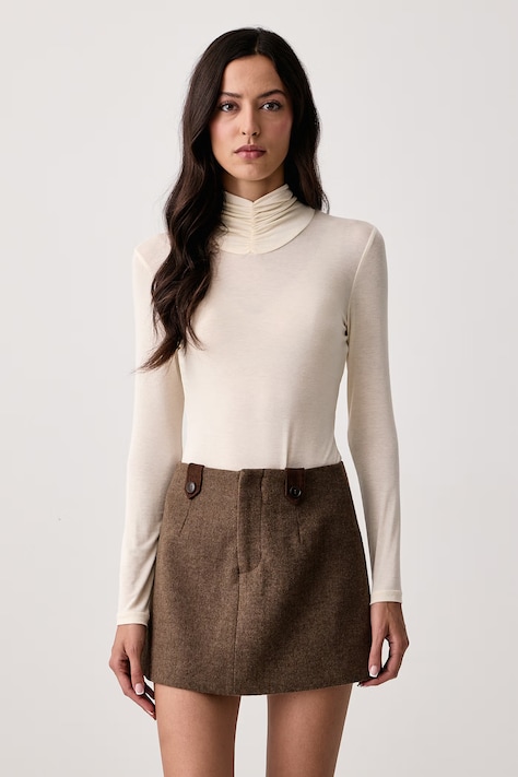 Twinset Majica dugih rukava za žene s viskozom bež 262TF2064