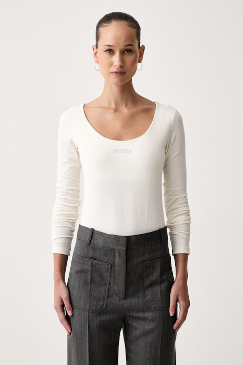 Guess Body pentru femei cu bumbac GRETA bej V6BP12 K6916