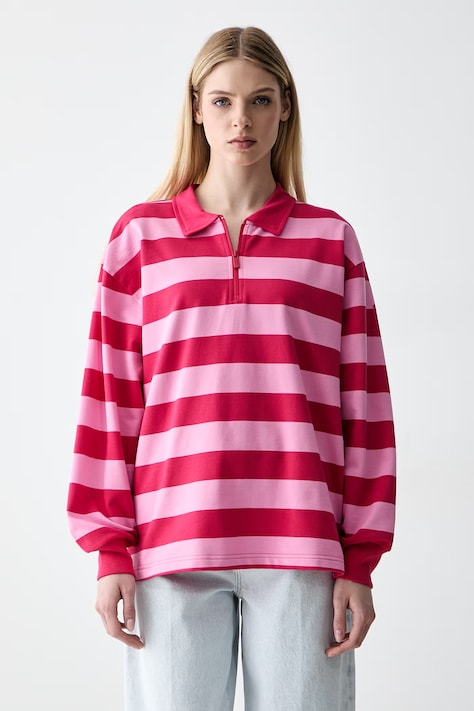 adidas longsleeve damski bawełniany Soft Lux różowy KR3548