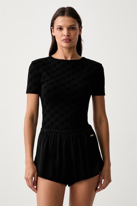 HUGO tuta da donna con modal FLOKKY nera 50566691