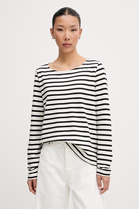 Marc O'Polo T-shirt lounge damski bawełniany beżowy
