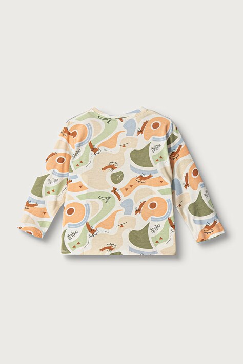 United Colors of Benetton Longsleeve niemowlęcy bawełniany beżowy 3Q74A107G