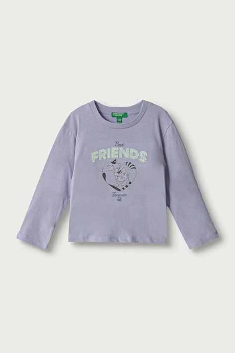 United Colors of Benetton Longsleeve dziecięcy bawełniany fioletowy 3I1XG10NH