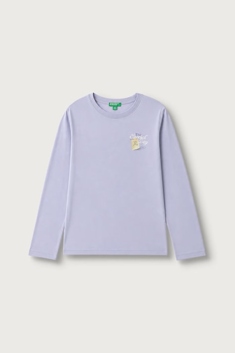 United Colors of Benetton Majica dugih rukava za djecu od pamuka ljubičasta 3I1XC10UB