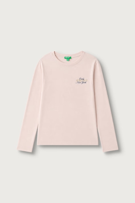 United Colors of Benetton Majica dugih rukava za djecu od pamuka roza 3I1XC10UB