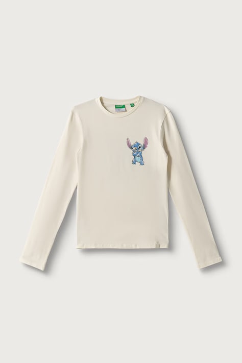 United Colors of Benetton Majica dugih rukava za djecu s pamukom bež 3MO6C10U2