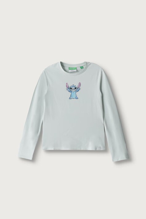 United Colors of Benetton Longsleeve dziecięcy z bawełną zielony 3MO6C10U2