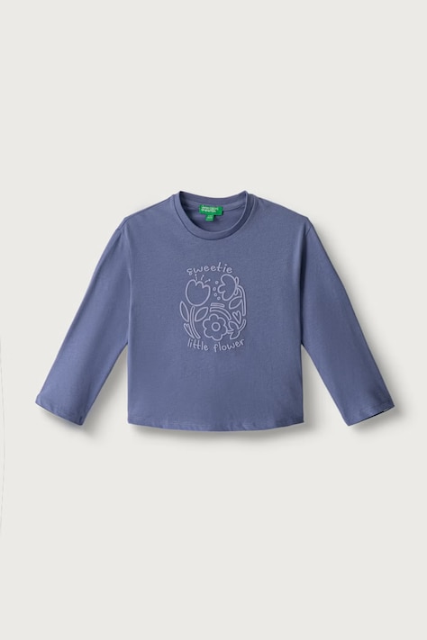 United Colors of Benetton Longsleeve dziecięcy bawełniany fioletowy 3ATNG10NN
