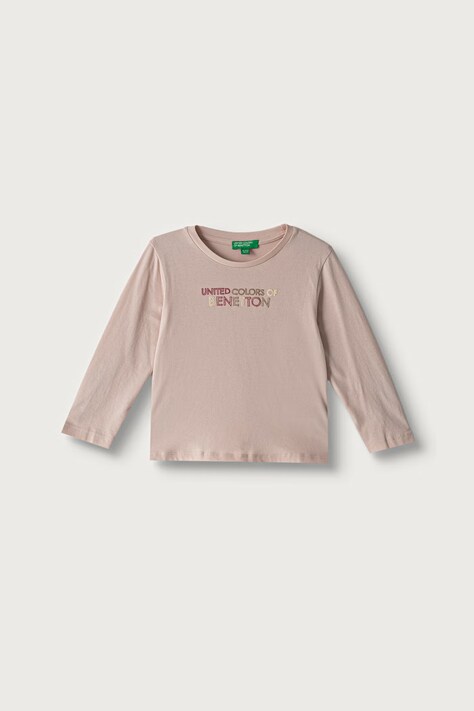 United Colors of Benetton Majica dugih rukava za djecu od pamuka roza 3ATNG10NI