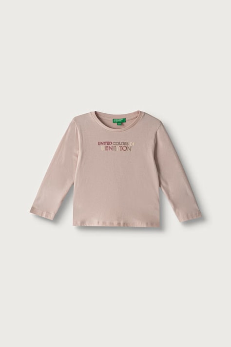 United Colors of Benetton Longsleeve dziecięcy bawełniany różowy 3ATNG10NI