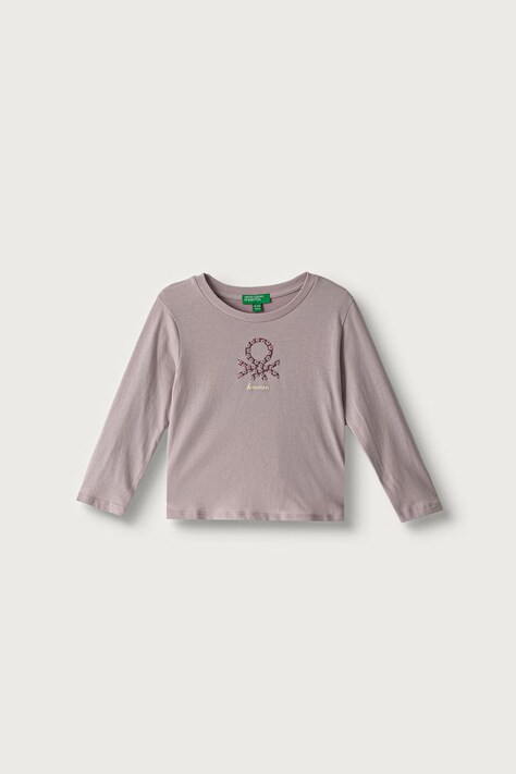 United Colors of Benetton Majica dugih rukava za djecu od pamuka roza 3ATNG10NI