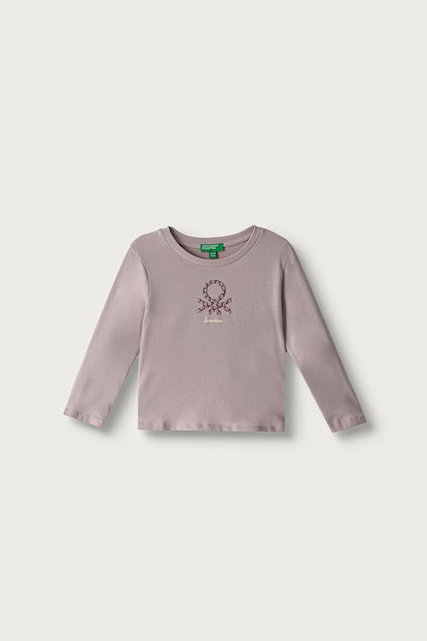 United Colors of Benetton Longsleeve dziecięcy bawełniany różowy 3ATNG10NI