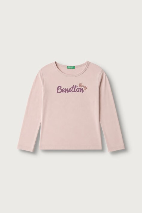 United Colors of Benetton Majica dugih rukava za djecu od pamuka roza 3ATNG10GI