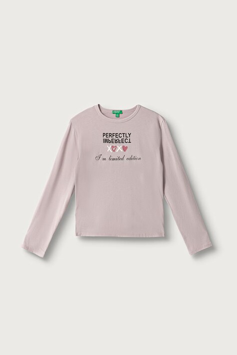 United Colors of Benetton Longsleeve dziecięcy bawełniany różowy 3ATNC10UA