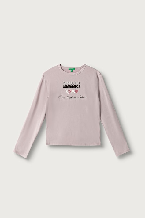 United Colors of Benetton Tričko s dlhým rukávom detské bavlnené ružové 3ATNC10UA