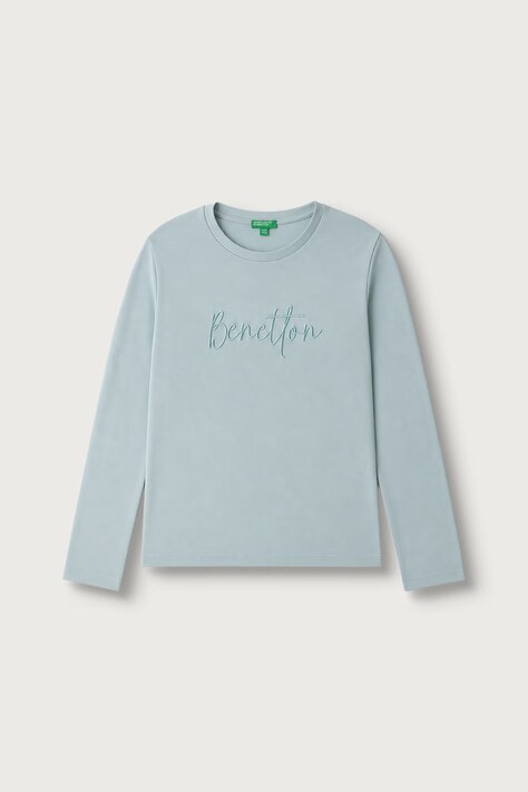 United Colors of Benetton Longsleeve dziecięcy bawełniany zielony 3ATNC10U8