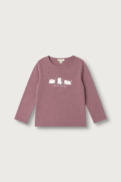 United Colors of Benetton Majica dugih rukava za djecu od pamuka ljubičasta 3ATNA107I