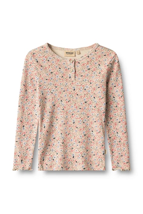 Wheat Longsleeve dziecięcy bawełniany beżowy 0193-121-GOTS