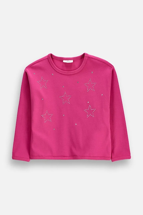 Coccodrillo T-shirt dziecięcy bawełniany z elastanem fioletowy HOBBY PONNY GIRL KIDS