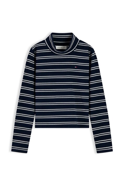 Tommy Hilfiger Longsleeve dziecięcy z bawełną granatowy KG0KG09665