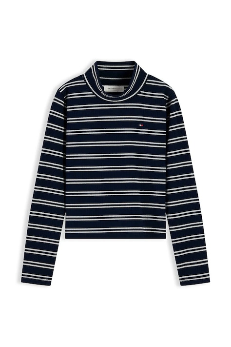 Tommy Hilfiger Longsleeve dziecięcy z bawełną granatowy KG0KG09665