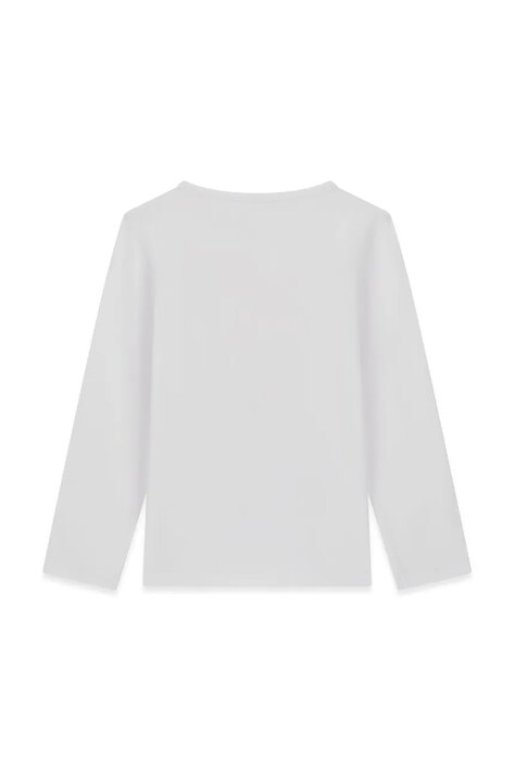 Guess Longsleeve dziecięcy bawełniany z elastanem biały K6BI10 K5834