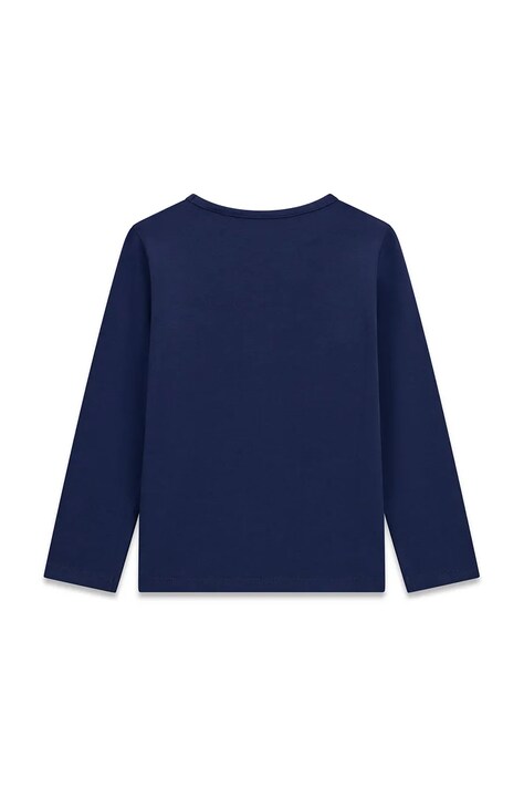 Guess Longsleeve dziecięcy bawełniany z elastanem granatowy K6BI10 K5834