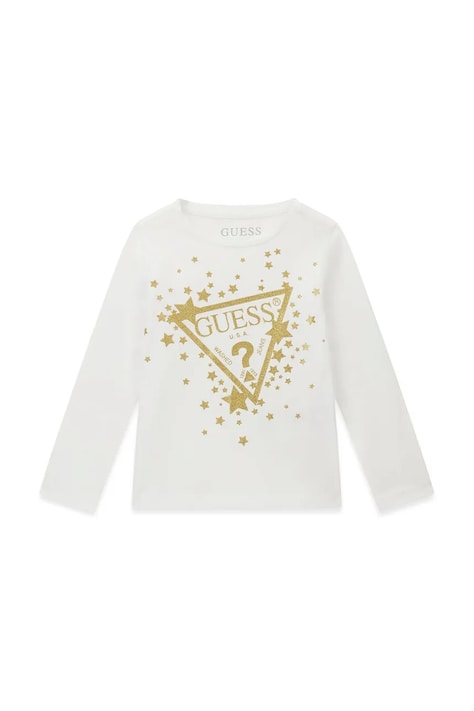 Guess Longsleeve dziecięcy bawełniany z elastanem biały K6BI03 K5796
