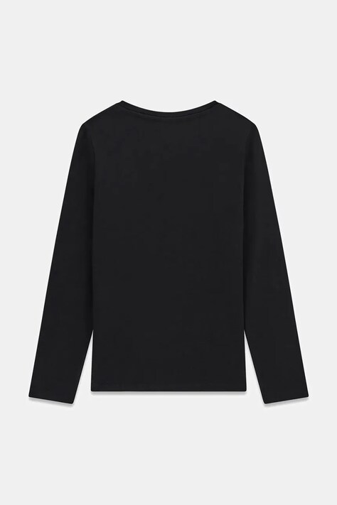 Guess лонгслів дитячий бавовняний з еластаном — AW26-BUGZW0, чорний — фото 2