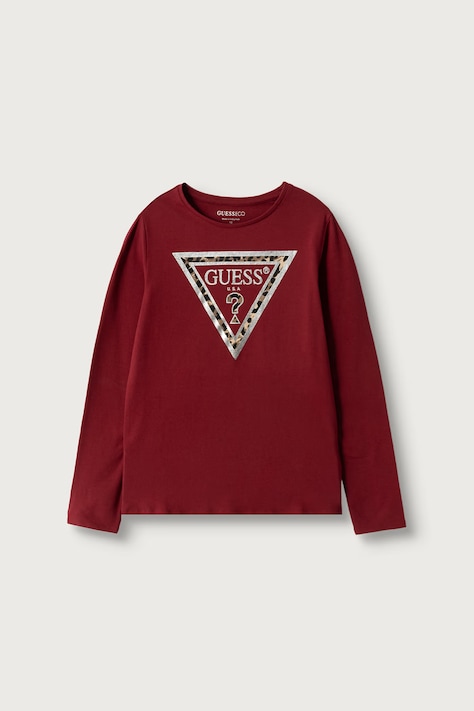 Guess Лонгслив для детей из хлопка бордо J6BI02 K5771