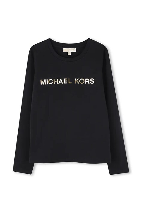 Michael Kors Longsleeve dziecięcy z bawełną czarny R30829