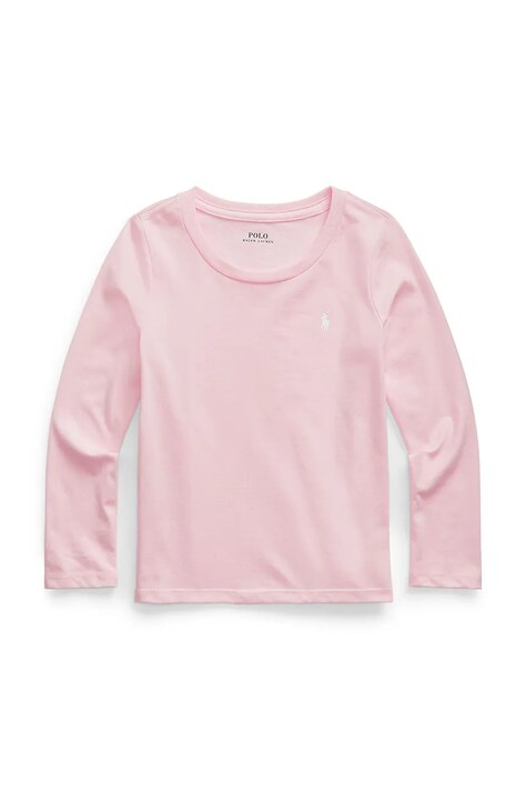 Polo Ralph Lauren tričko s dlhým rukávom detské bavlnené ružové 312841122004