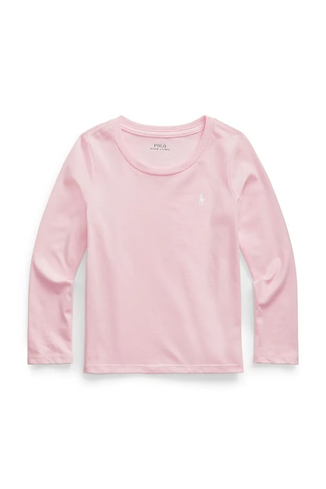 Polo Ralph Lauren tričko s dlhým rukávom detské bavlnené ružové 312841122004