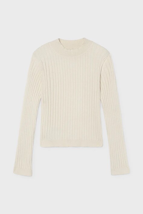 Mayoral longsleeve dziecięcy z wiskozą beżowy 7056