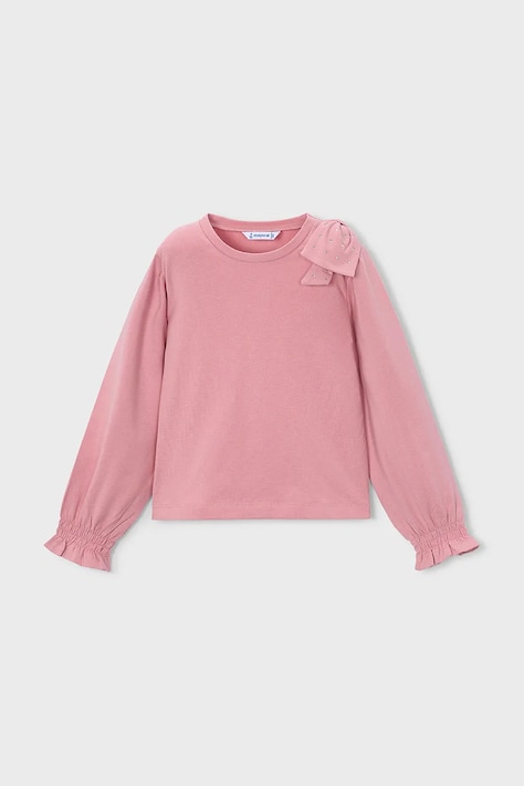 Mayoral a maniche lunghe per bambini con modal rosa 4032