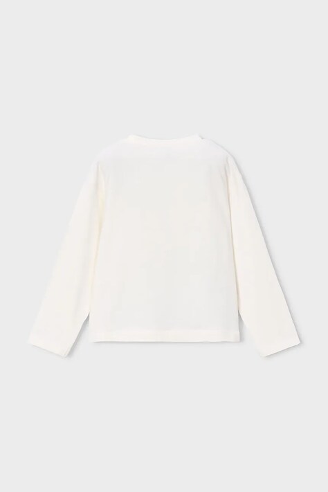 Mayoral Longsleeve dziecięcy z bawełną beżowy 4027