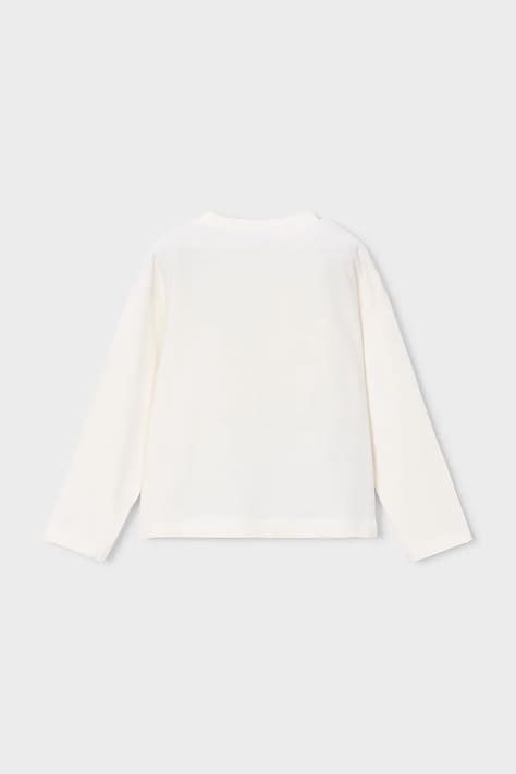 Mayoral Longsleeve dziecięcy z bawełną beżowy 4027