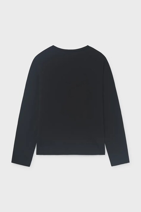 Mayoral longsleeve dziecięcy z bawełną czarny 830
