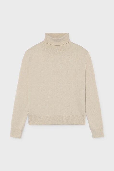 Mayoral Longsleeve dziecięcy z bawełną beżowy 345