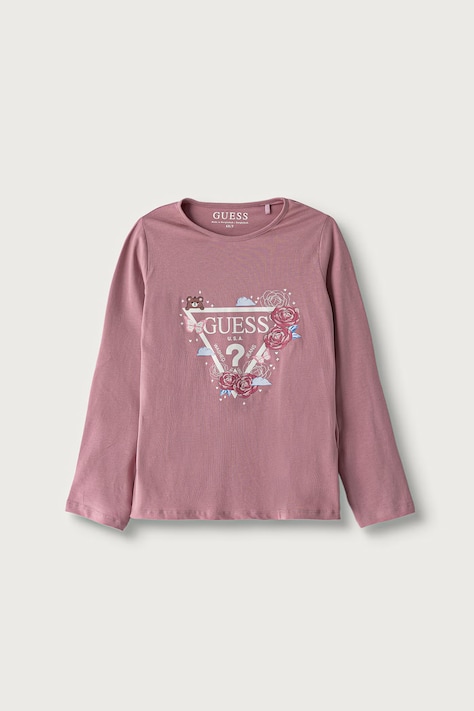 Guess Hosszúujjú gyerek pamut elasztánnal rózsaszín K6YI24 K3732